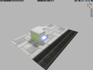 현대적인 건물 3D 모델