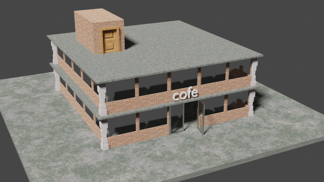 predio comercial 3d Modelo 3D .c4d .max .obj .3ds .fbx .stl .blend 