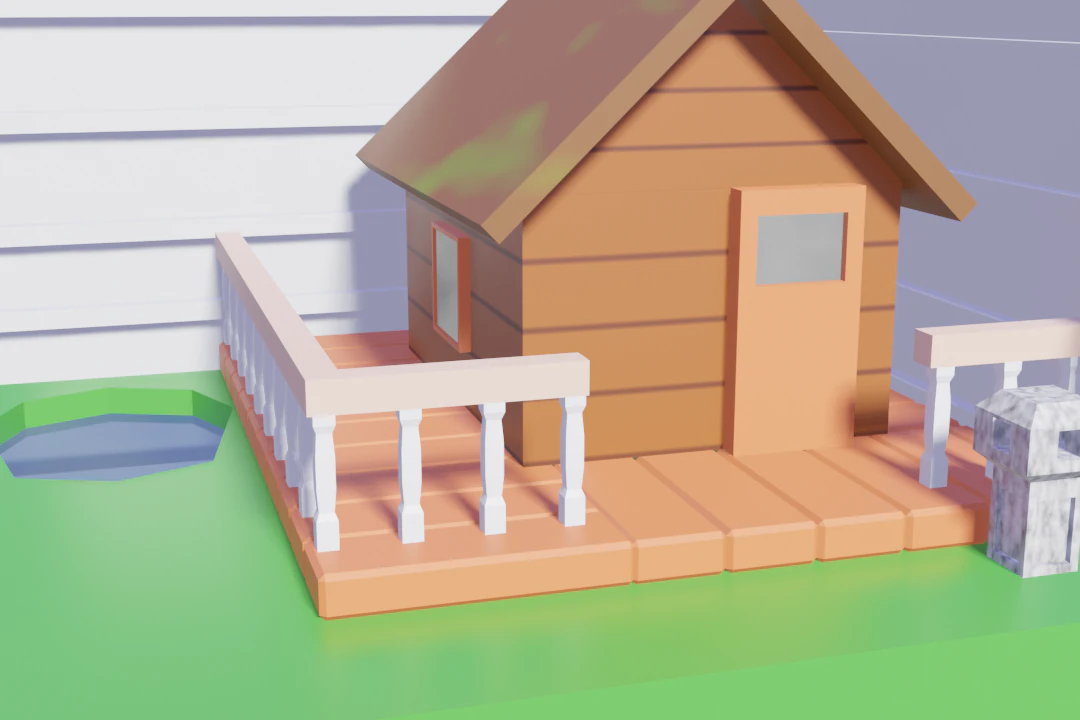 Low poly hause 3D Model .c4d .max .obj .3ds .fbx .stl .blend 