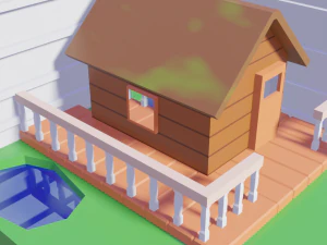 Low poly hause 3D Model