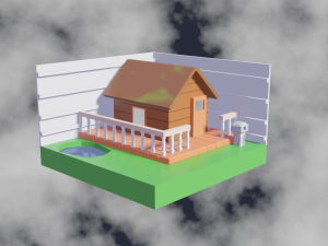 Low poly hause 3Dモデル