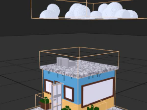 Snack bar voxel 3D Model