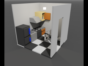 House voxel 3D-Modell