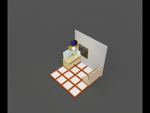 House voxel 3D-Modell