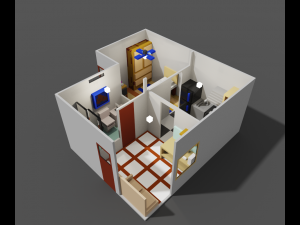 House voxel 3D Model