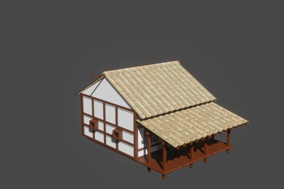 House low poly 3D Model .c4d .max .obj .3ds .fbx .stl .blend 