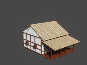 家の低ポリ 3Dモデル