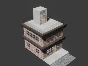 3d Bricks building Modelo 3D