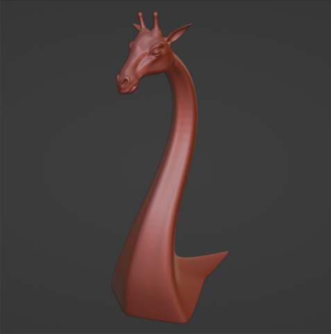 Giraffe Head Modello di stampa 3D .c4d .max .obj .3ds .fbx .stl .blend