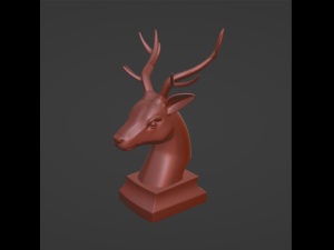 Deer Head 3D Print Model