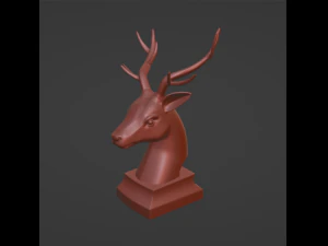 사슴 머리 3D 프린트 모델