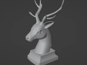 사슴 머리 3D 프린트 모델