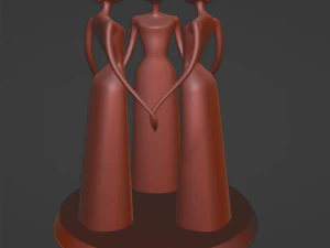 세 여인 3D 프린트 모델