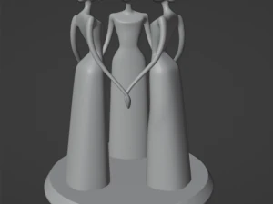 Three Ladies 3D Print Model