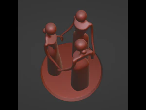 Three Ladies 3D Print Model