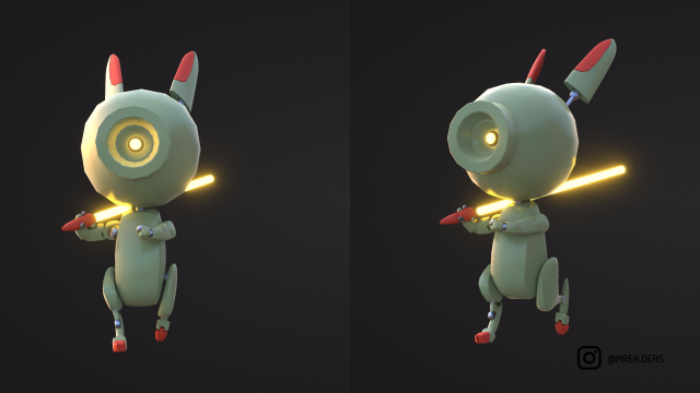 Lap 1 bunny rig 3D Model .c4d .max .obj .3ds .fbx .stl .blend 
