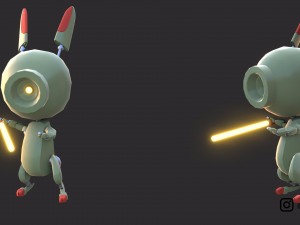 Lap 1 bunny rig 3D Model