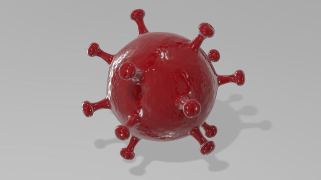covid-19 korona Modelo 3D .c4d .max .obj .3ds .fbx .stl .blend 