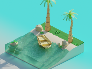 beach 3D Model