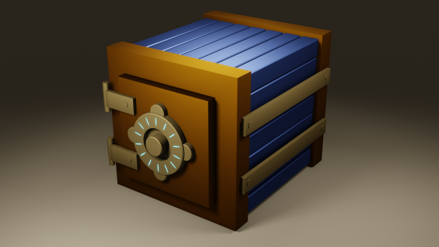 Safe deposit Bank- Low poly Modèles 3D en vedette .c4d .max .obj .3ds .fbx .stl .blend 