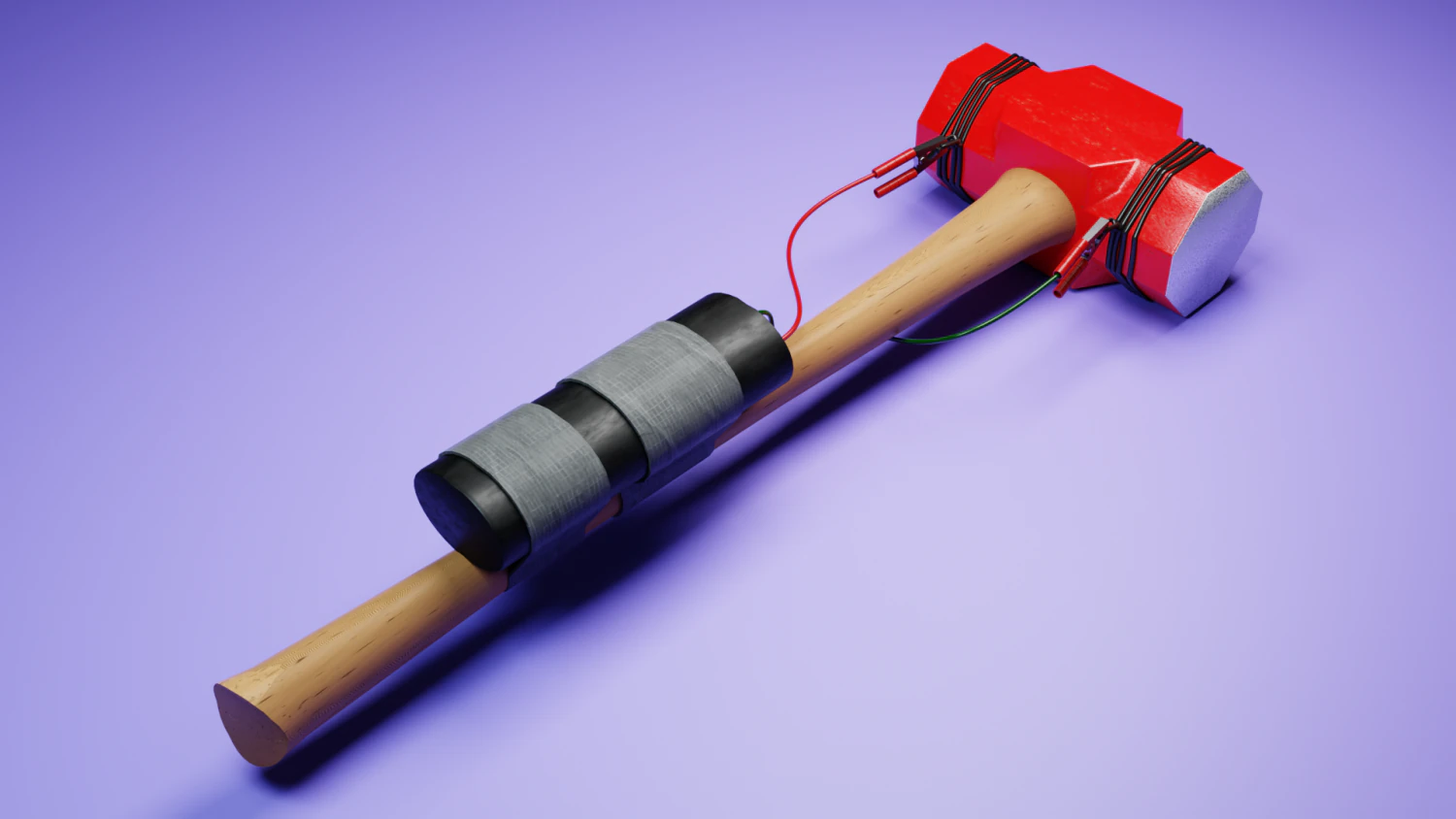 Sledgehammer 3D Model .c4d .max .obj .3ds .fbx .stl .blend 