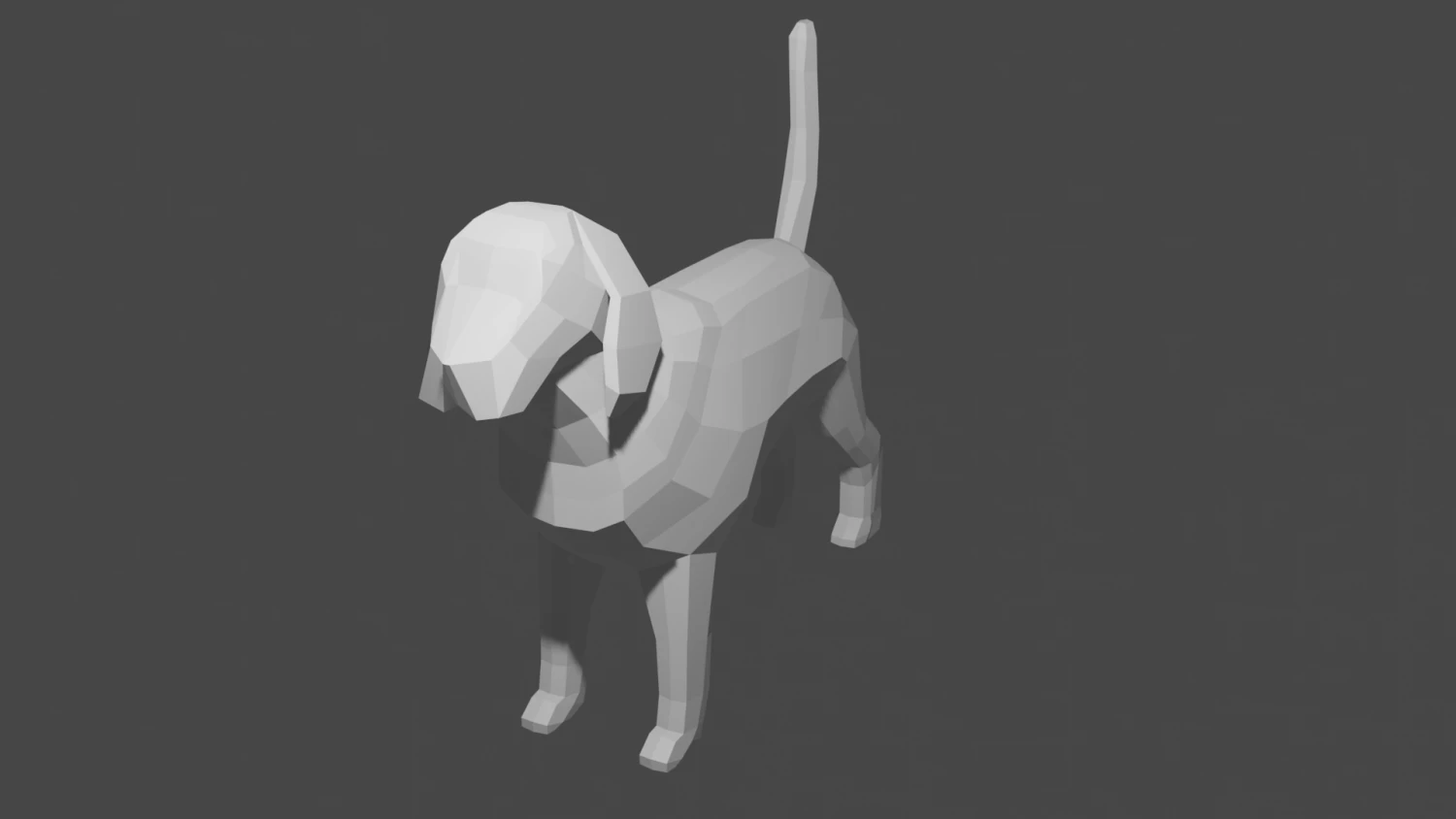 low poly dog 3D Model .c4d .max .obj .3ds .fbx .stl .blend 