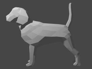 low poly dog 3D Model