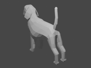 low poly dog 3D Model