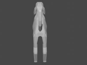 low poly dog 3D Model