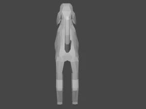 low poly dog 3D Model