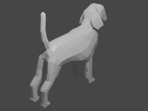 low poly dog 3D Model