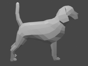 low poly dog 3D Model
