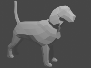 low poly dog 3D Model