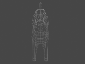 low poly dog 3D Model