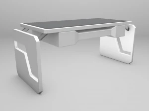 escritorio de oficina futurista Modelo 3D