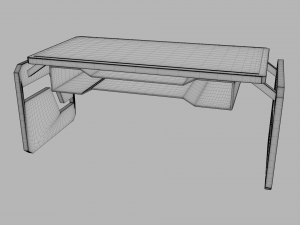 futuristic office desk 3D Model