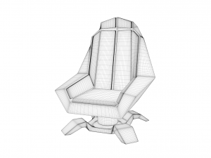 futuristic office armchair Modelo 3D