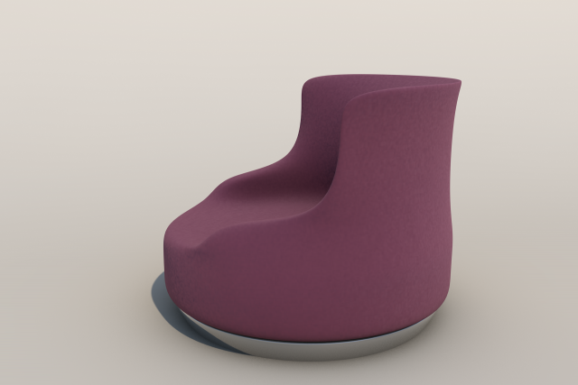 moon armchair 3D Model .c4d .max .obj .3ds .fbx .stl .blend 