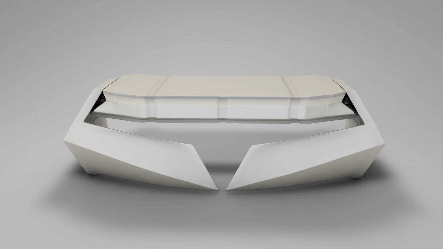 futuristic space office desk 3D Model .c4d .max .obj .3ds .fbx .stl .blend