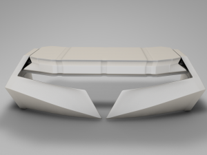 futuristic space office desk 3D 모델