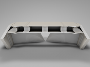 futuristic space office desk 3D Модель
