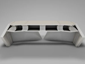 futuristic space office desk 3D Model
