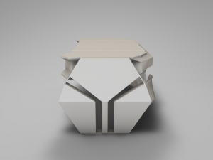 futuristic space office desk 3D Модель