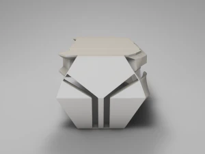 futuristic space office desk 3D Model