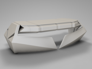 futuristic space office desk 3D Модель
