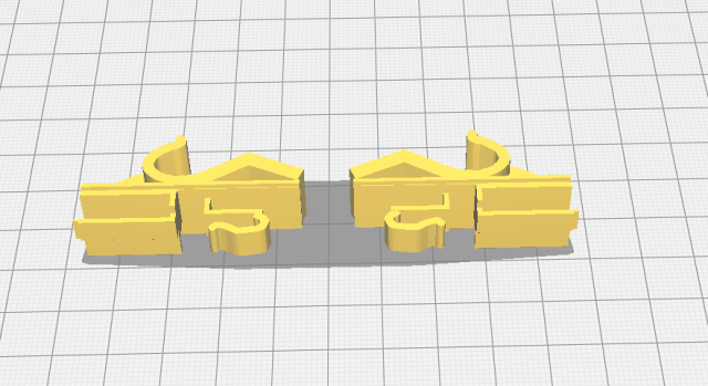 fiat - luggage rack attachment clips - right and left 3D 打印模型 .c4d .max .obj .3ds .fbx .stl .blend