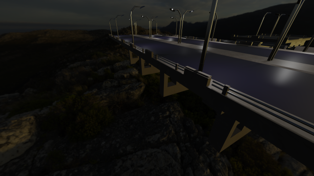 highway bridge 3D 모델 .c4d .max .obj .3ds .fbx .stl .blend 