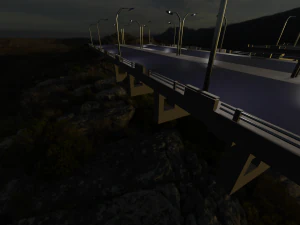 公路桥 3D 模型