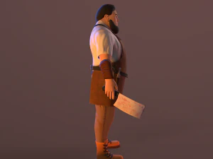 butchercleaverobjfbx4ktextures 3D Model