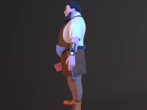 butchercleaverobjfbx4ktextures 3D Model